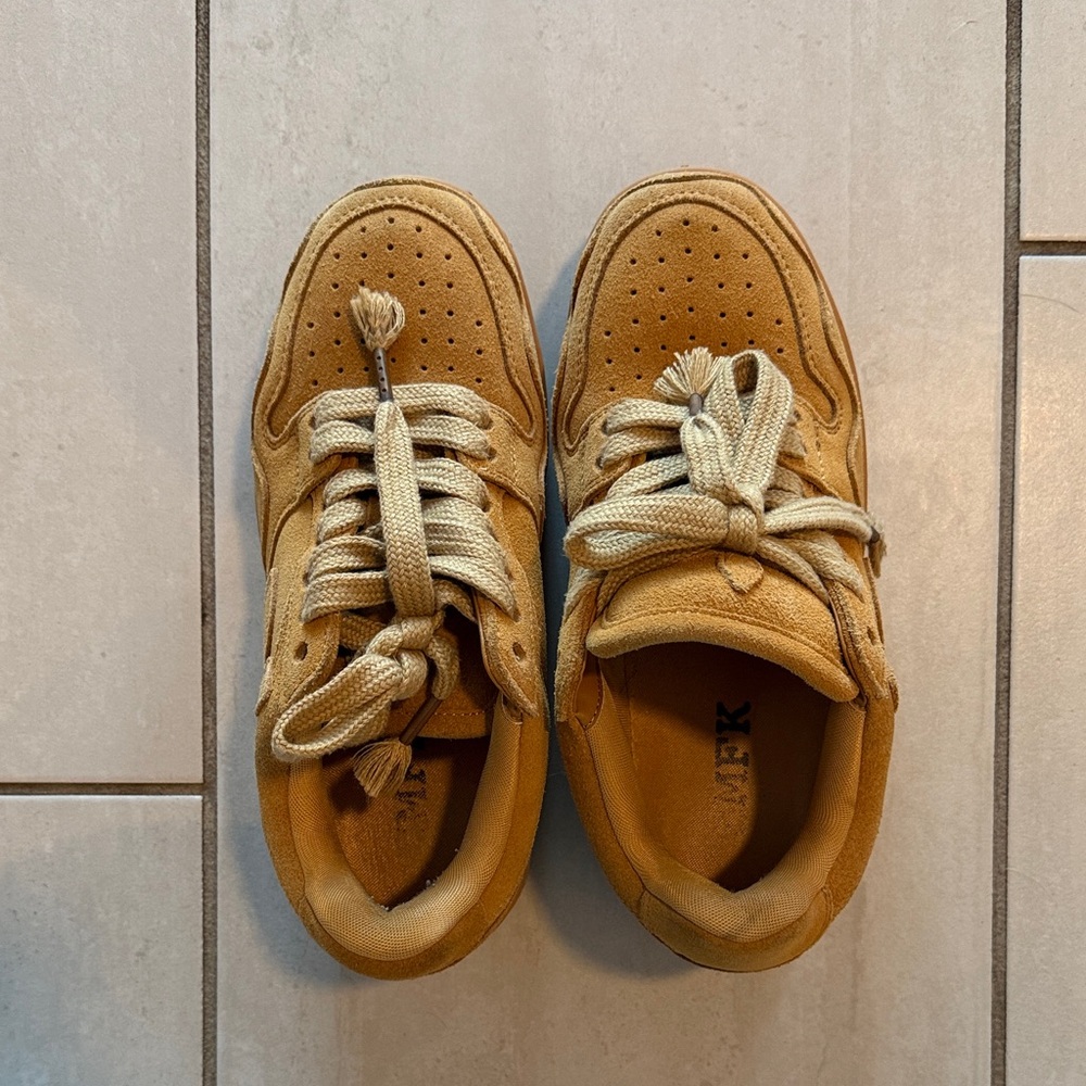 Women's Tan Platform Sneakers